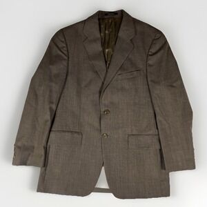 Chaps Ralph Lauren Mens Wool Blazer 40 R Brown Classic‎ Fit Suit Jacket Pockets